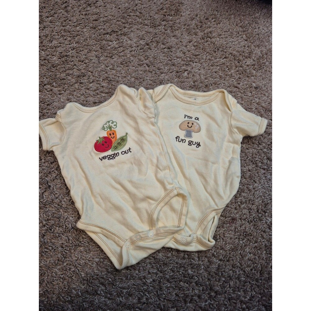 Touched by nature baby bodysuits size 0-3 months